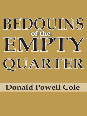 cover image of Bedouins of the Empty Quarter